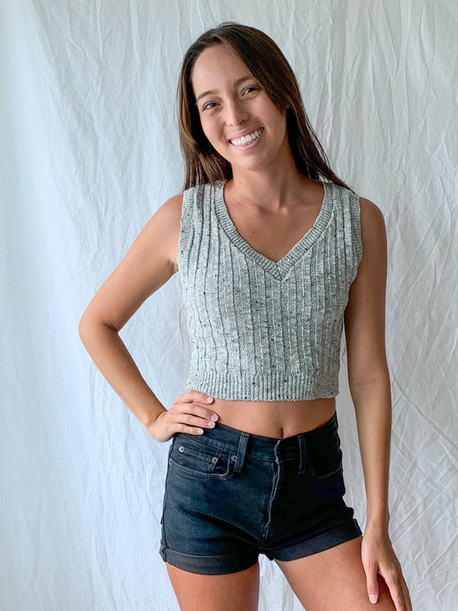 Cropped Sweater Tank